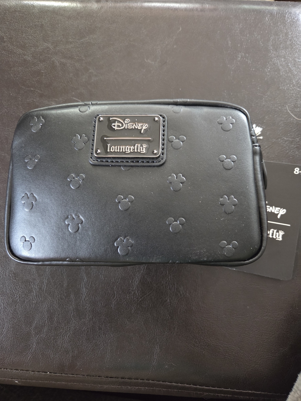 Loungefly Black Embossed Mickey Toiletry Bag